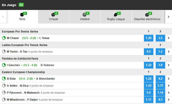 Betfair Cuotas Betfair Odds